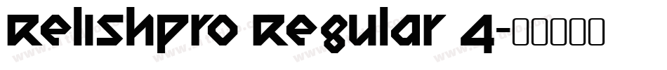 RelishPro Regular 4字体转换